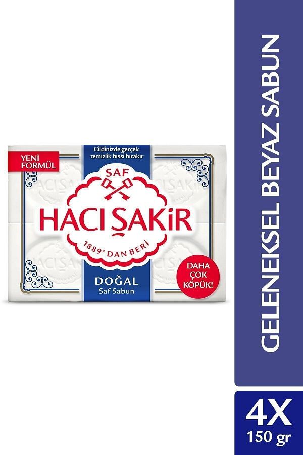 Doğal Saf Geleneksel Beyaz Sabun 4x150 gr