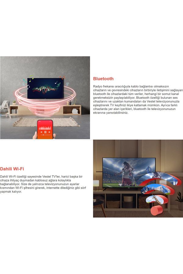 VESTEL 50" 127 Ekran Uydu Alıcılı Ultra Hd 4k Android Ultra Slim Led Tv (Refurbished-2 Yıl Garanti) - Görsel 7