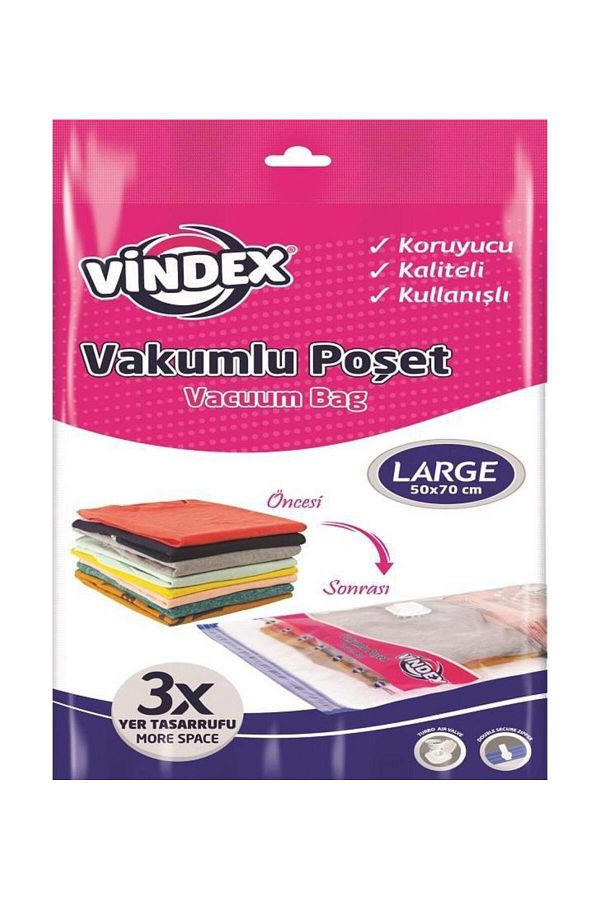 (*) Vindex Vakumlu Poşet Large 50*70