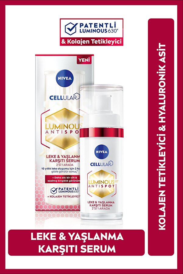 Luminous630 Leke Ve Yaşlanma Karşıtı Serum 30 Ml, Hyaluronik Asit, Kolajen Tetikleyici