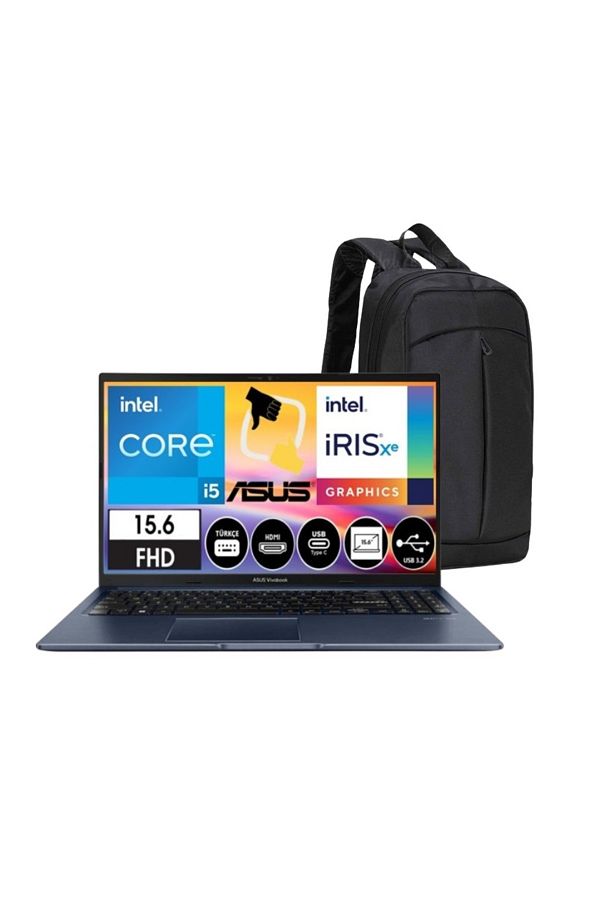 ASUS Vivobook-15 X1504ZA-BQ322 Intel Core i5 1235U 16GB 512GB SSD 15.6" FHD IPS W11P Ç.Hediyeli