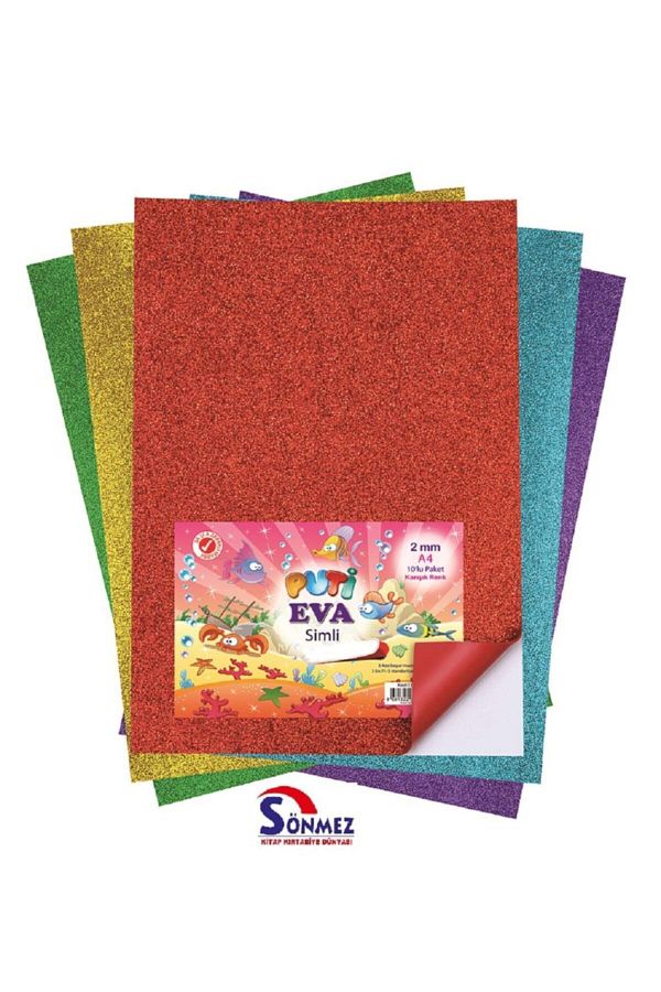 Eva Simli A4 10'lu Karışık Renk Sönmez Kitap Kırtasiye
