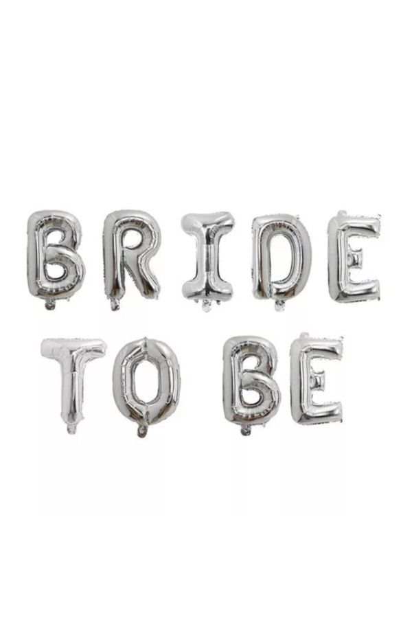 Bride To Be Folyo Balon Set Bekarlığa Veda Balon Seti 16"inç 40 Cm Gümüş