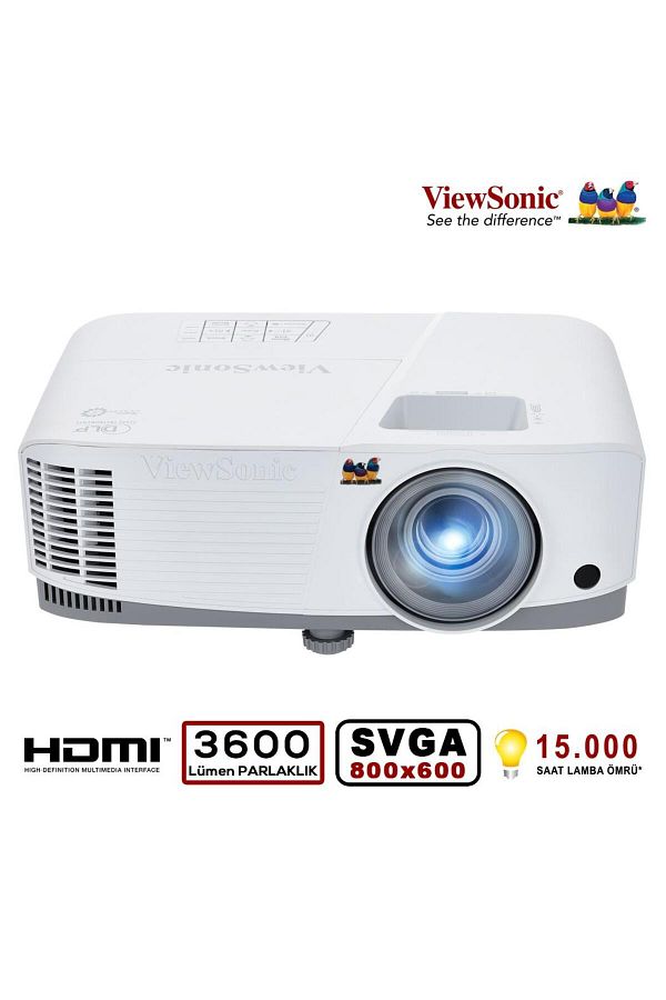 ViewSonic Pa503s Dlp Svga 800x600 3600al Hdmı 3d 22.000:1 Hoparlör Projeksiyon