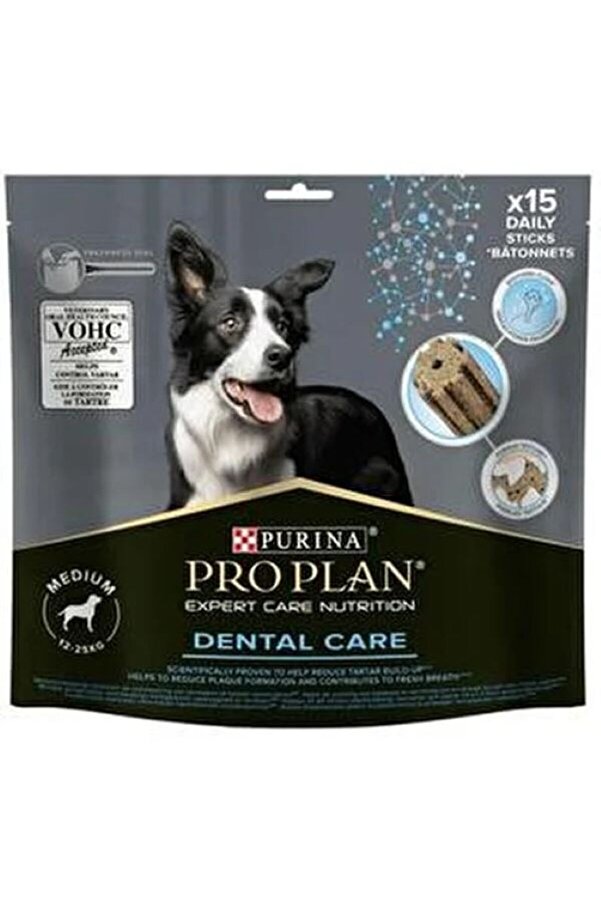 Pro Plan Dental Care Orta Irk Köpek Ödül Maması 15 Adet 345 gr 12-25 kg arası köpekler için