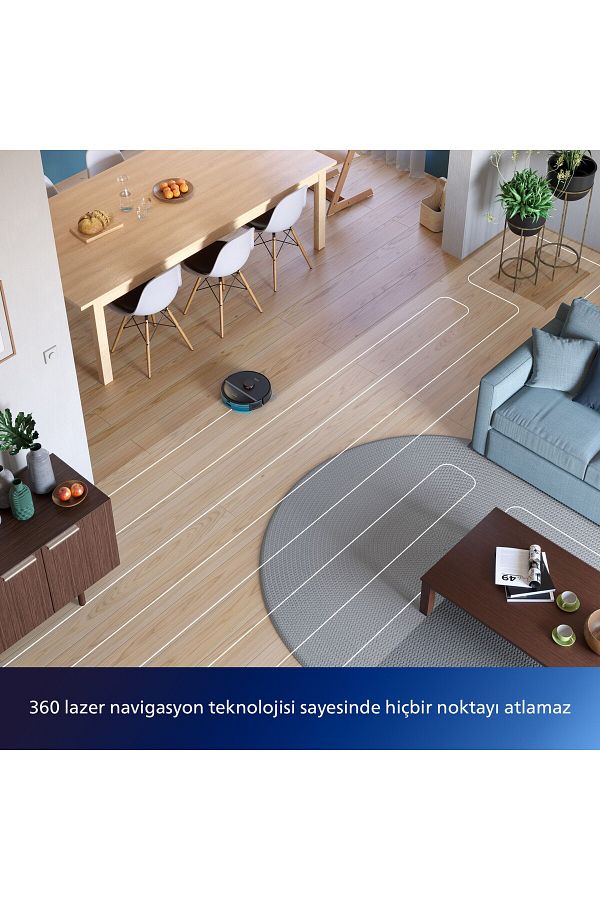 Philips H Siyah Akıllı Robot Süpürge - 1 YIL EK GARANTİ HEDİYE - Görsel 2