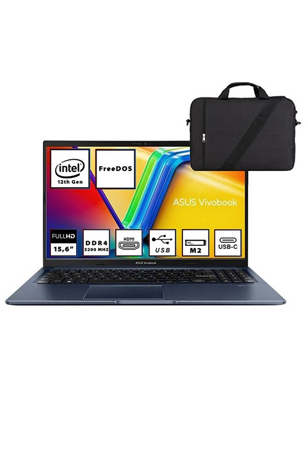 ASUS Vivobook F1502ZA-EJ1527 i5 1235U 8GB 512GB SSD 15.6'' FHD Freedos Bilgisayar + Çanta Wz01