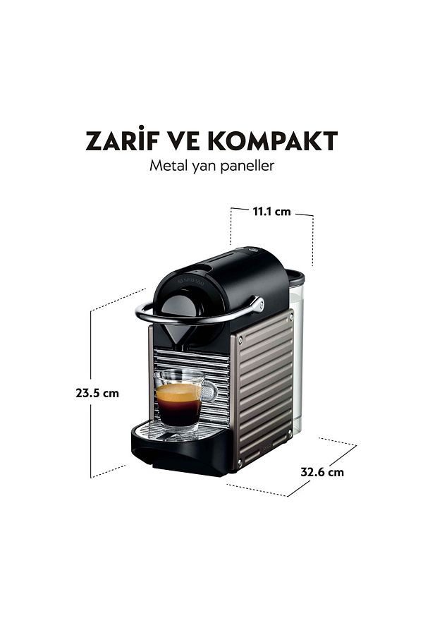 Nespresso C66T Pixie Titan Kahve Makinesi ve Süt Köpürtücü Aksesuar - Görsel 3