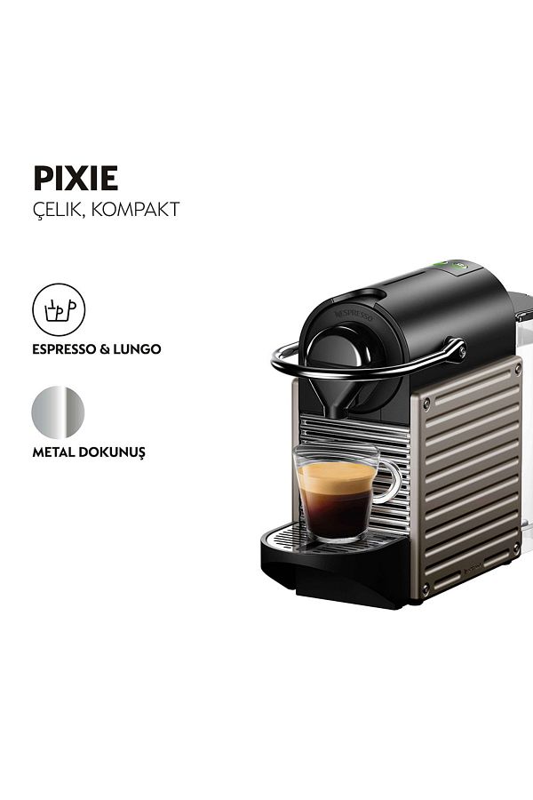Nespresso C66T Pixie Titan Kahve Makinesi ve Süt Köpürtücü Aksesuar - Görsel 2