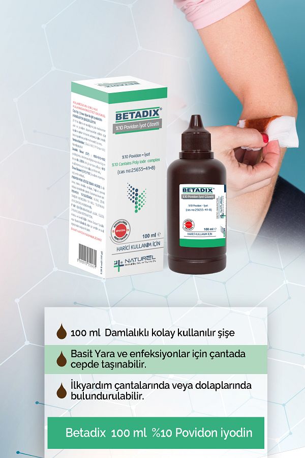 Betadix %10  Povidon İyodin 100 ml  Betadin