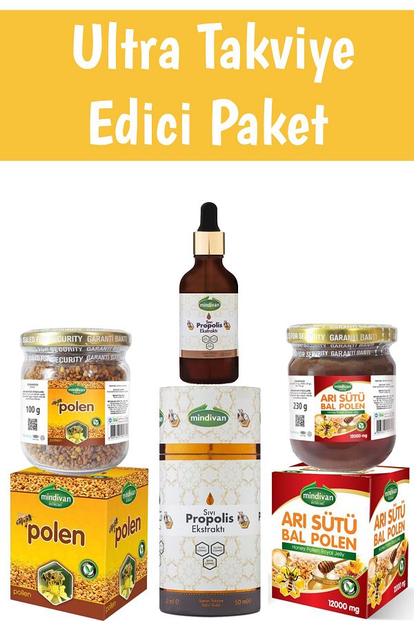 Ultra Takviye Edici Paket Propolis Sıvı - Arı Sütü - Propolis Arı Sütü Bal Polen