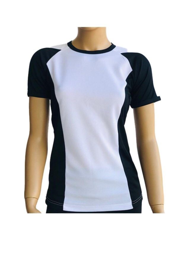 Kadın Yanları Siyah Modelli Spor  T-Shirt