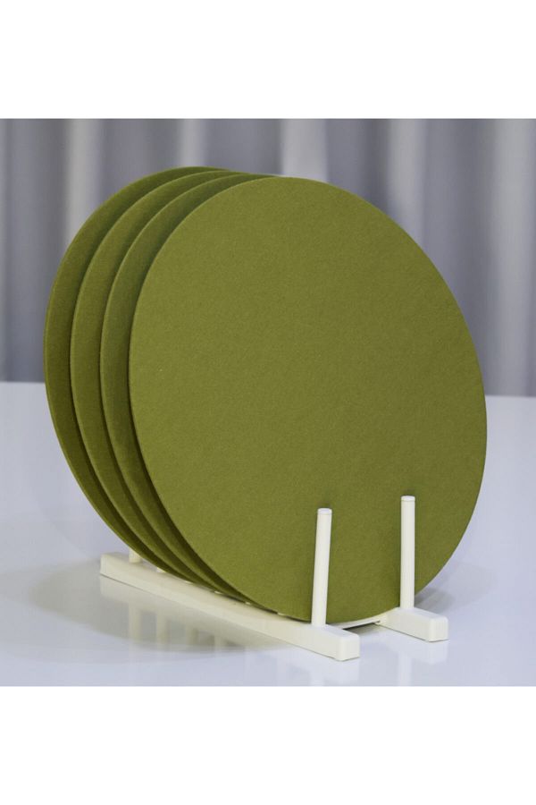 Supla 35 Cm Ahşap Mdf Yeşil Renk 4 Adet