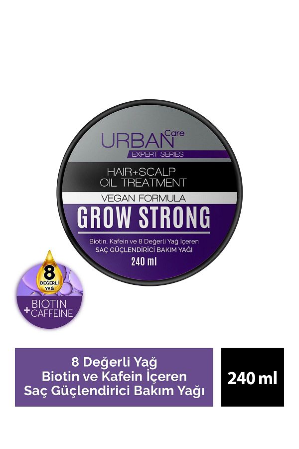 Expert Biotin ve Kafein Grow Strong Saç Güçlendirici Bakım Yağı-Vegan-240 ml