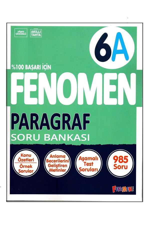 Fenomen 6. Sınıf Paragraf Soru Bankası (A)