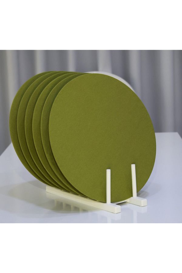 Supla 35 Cm Ahşap Mdf Yeşil Renk 6 Adet