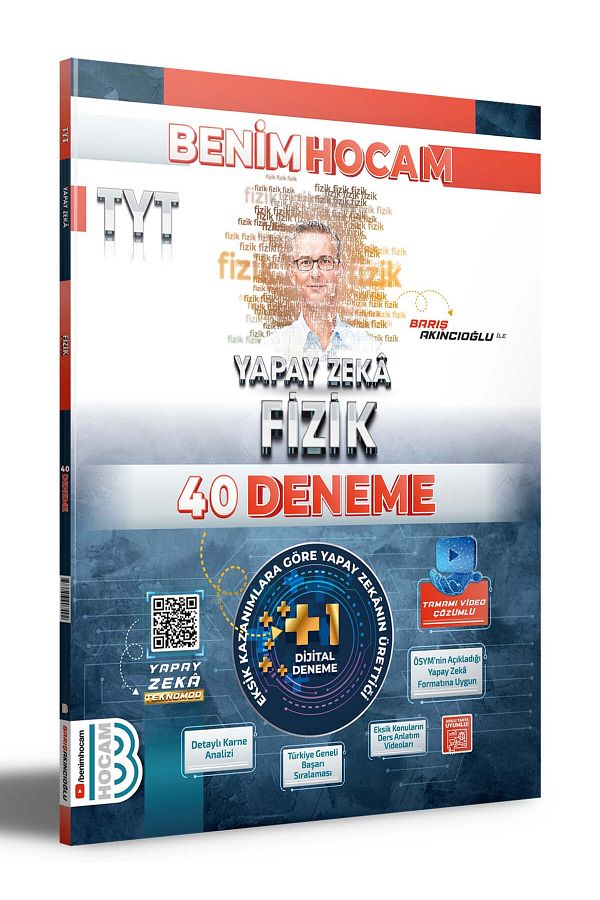 2024 TYT Yapay Zekâ Fizik 40 Deneme Benim Hocam Yayınları