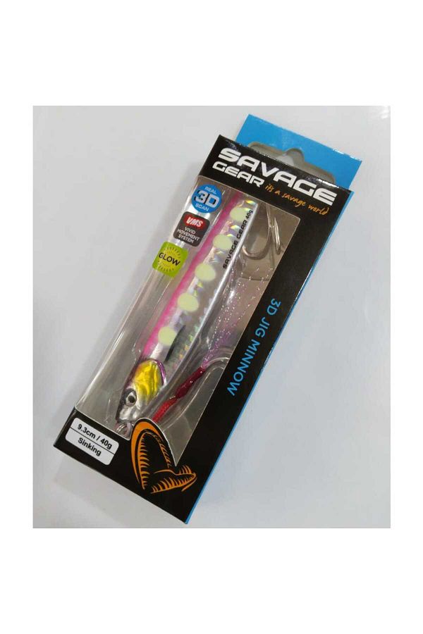 3D Jig Minnow 40 gr 9,3 cm Suni Yem - PİNK FLASH