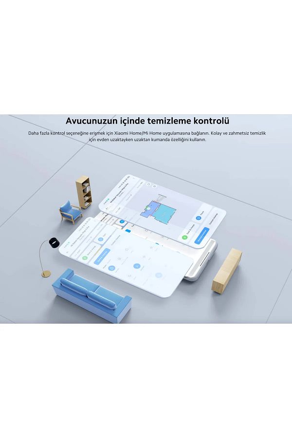 Xiaomi 10.000 titreşim/dk Sonik Titreşimle Olağanüstü Temizlik Performans, LDS Navigasyon Robot Süpürge - Görsel 3