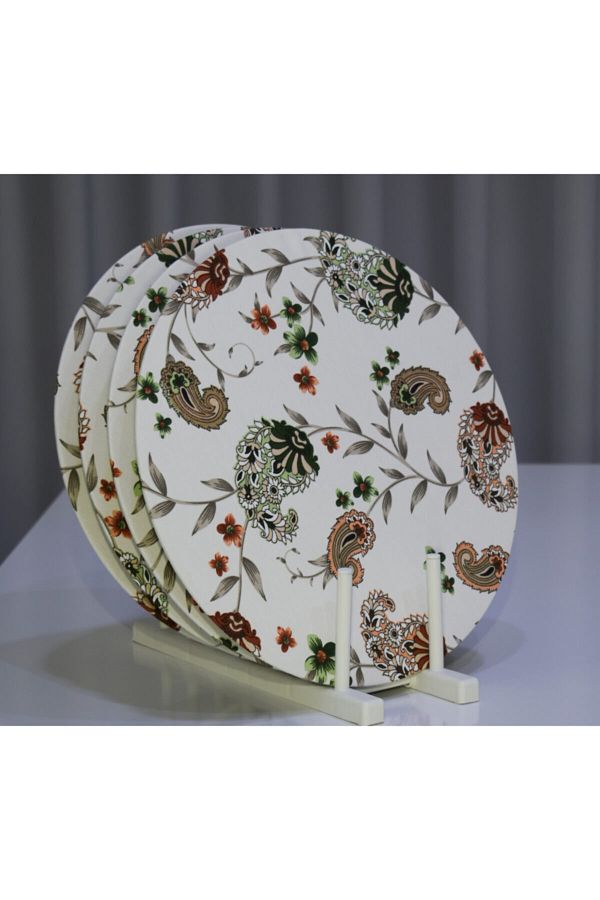 Sofra Ve Sunum Için Supla 33 Cm Mdf 4 Adet Panama Duck Keten Kumaş (DERTSİZ KUMAŞ)