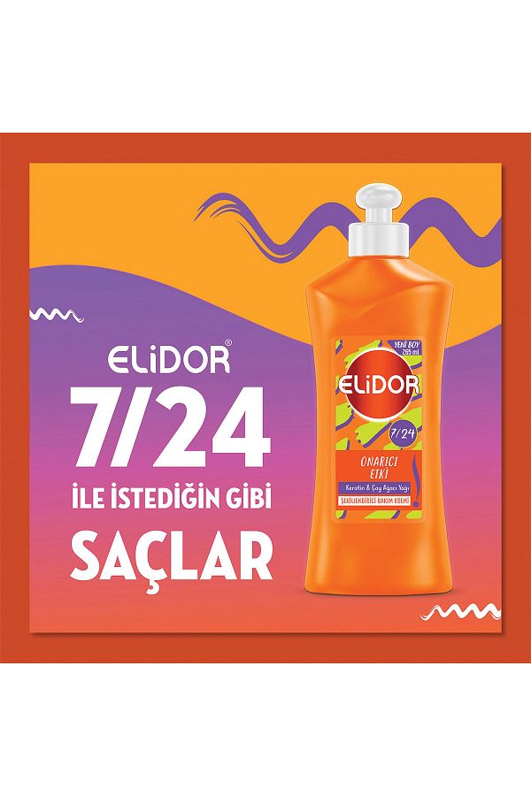 7/24 Şekillendirici Saç Bakım Kremi Onarıcı Etki Keratin & Çay Ağacı Yağı 265 ml_1