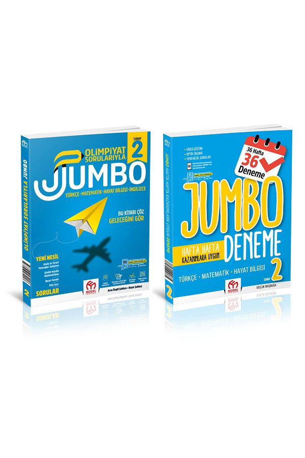 2. Sınıf Olimpiyat Sorularıyla Jumbo Soru Bankası + Tüm Dersler Jumbo Deneme / 2 Kitap