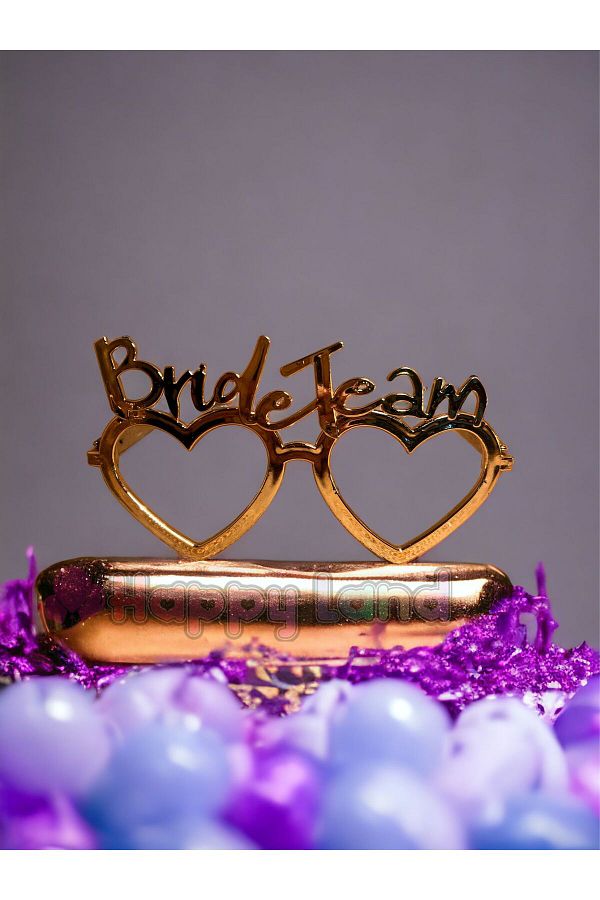 Bride To Be Team Bride Gözlük Rose Gold Team Bride Parti Gözlüğü