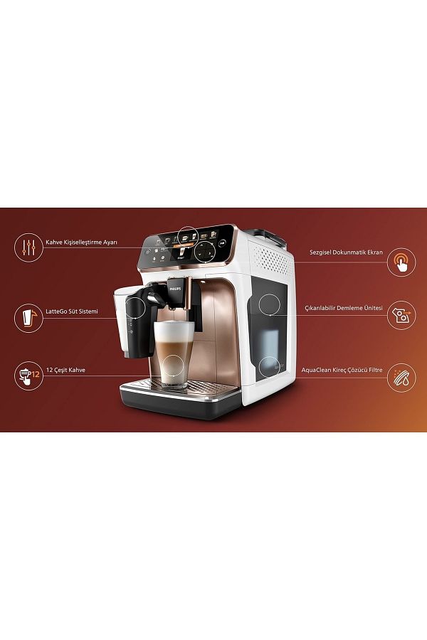 Philips Premium Tam Otomatik Espresso Makinesi, 12 Çeşit Kahve - 20.000 Bardak Üstün Kaliteli Kahve - Görsel 6
