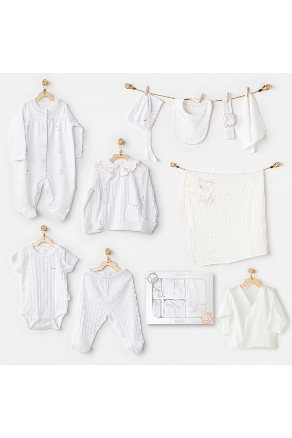 BEBEK HASTANE ÇIKIŞI 10 PCS NEWBORN SET HAVE A NICE DAY