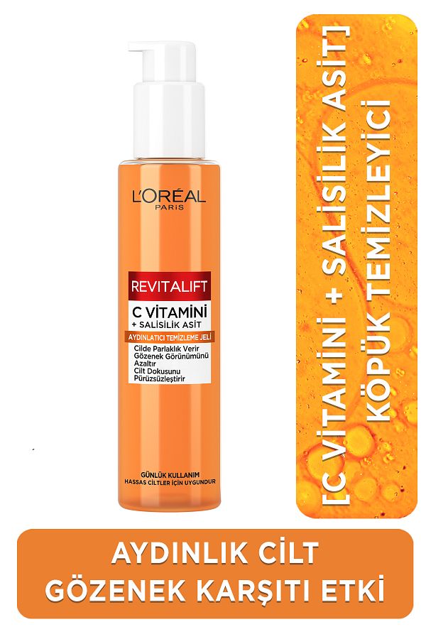 Revitalift Clinical [C vitamini + Salisilik Asit], Aydınlatıcı ve Gözenek Karşıtı Köpük Temizleyici