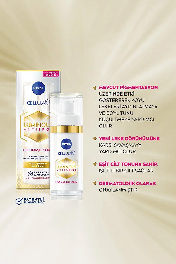 Luminous630 Leke Karşıtı Aydınlatıcı Cilt Bakım Serumu 30 ml , Cilt Tonu Eşitleyici, Hyaluronik Asit_2