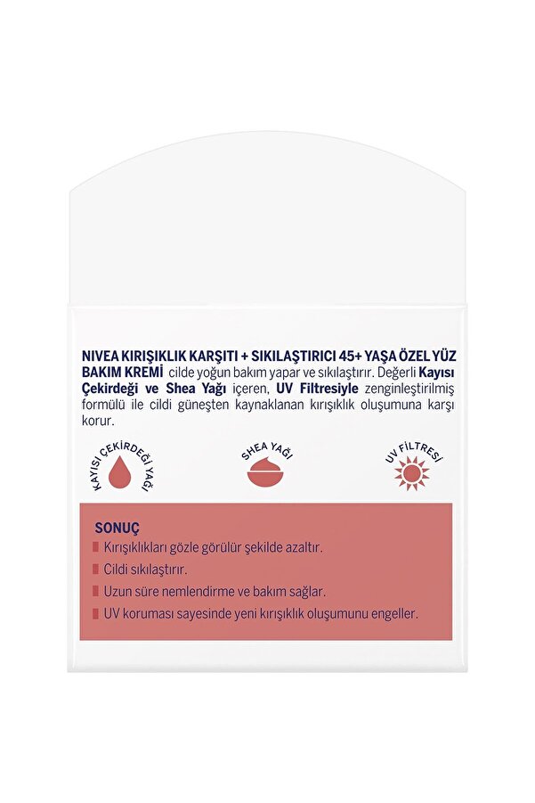 Kırışıklık Karşıtı + Sıkılaştırıcı Krem Yaş 45+ 50 Ml,yaşa Özel Yüz Bakım Kremi,güneş Koruması_3