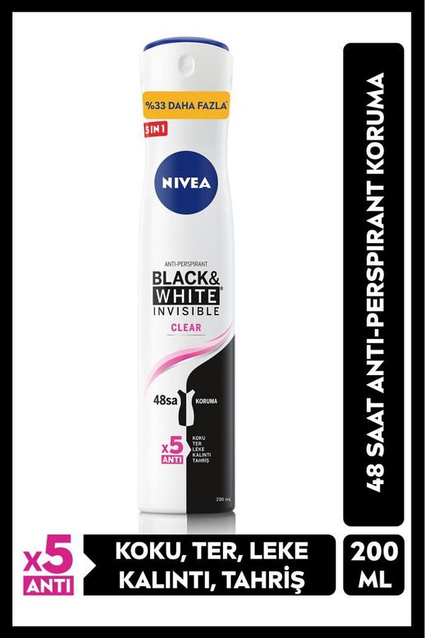 Black&white Invisible Sprey Deodorant 200 ml