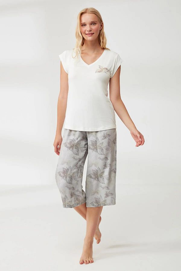 Catherınes Pijama Takım 2127Pjtk Ekru