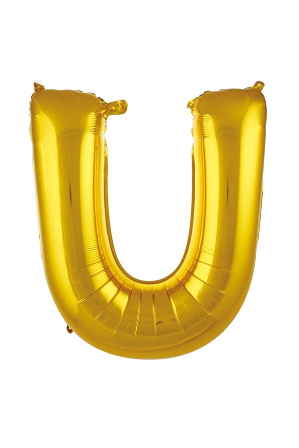 36 Cm Altın Renk Balon U Harfi 16 Inc Parti Malzemesi Denizyıldızısanat