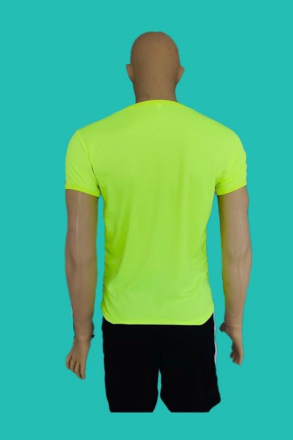 Erkek Sarı Fosforlu Spor Tişört_1