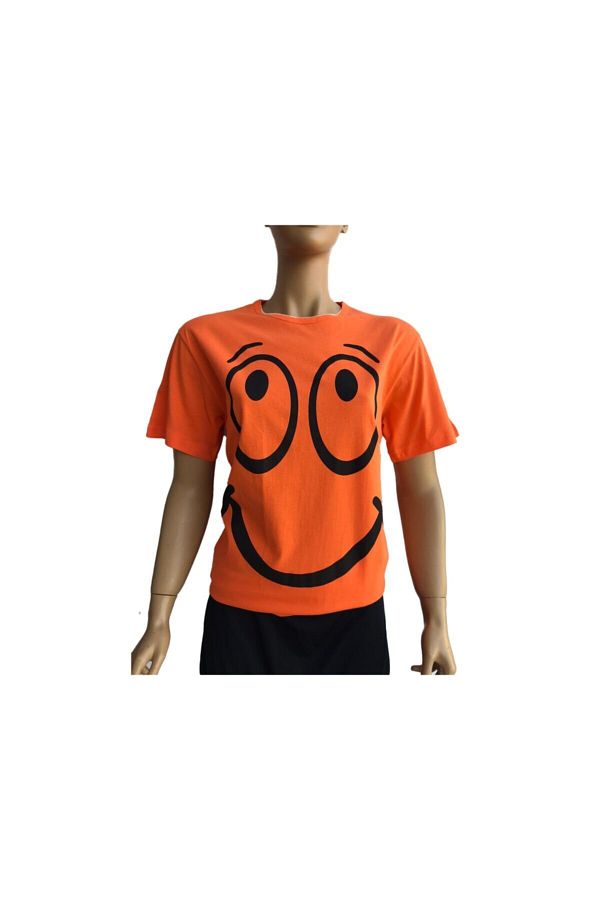 Kadın Turuncu Smile T-shirt