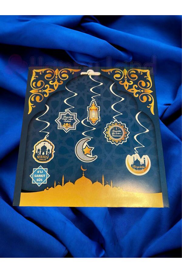 Ramazan 6'lı Tavan Asma Yay Süs Ramazan Dekor Süs