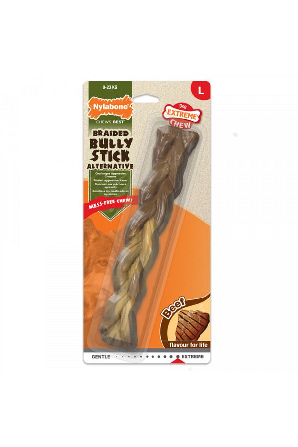 850663-Nylabone Beef Biftek Aromalı Çiğneme Kemiği L