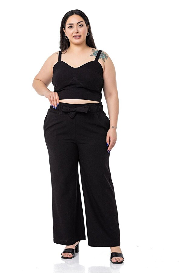 Bustier Trousers Two-piece Set — Black
