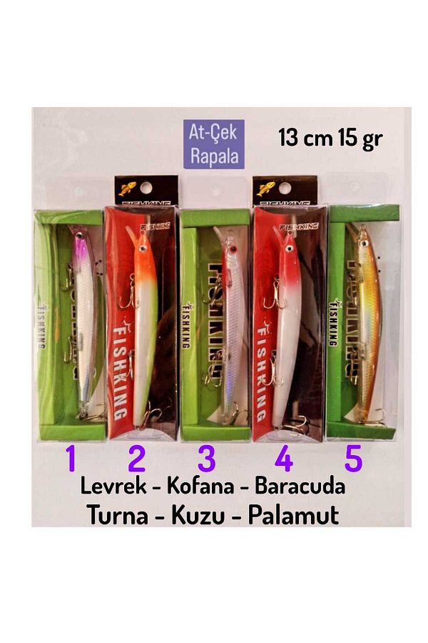 AT - ÇEK RAPALA 13 CM 15 GR ( LEVREK - KUZU - PALAMUT- TURNA - KOFANA - BARACUDA )