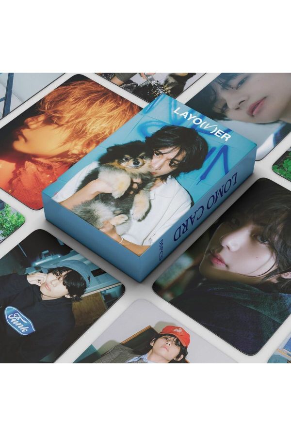 BTS V '' Layover '' Çift Yön Baskılı Lomo Card Seti