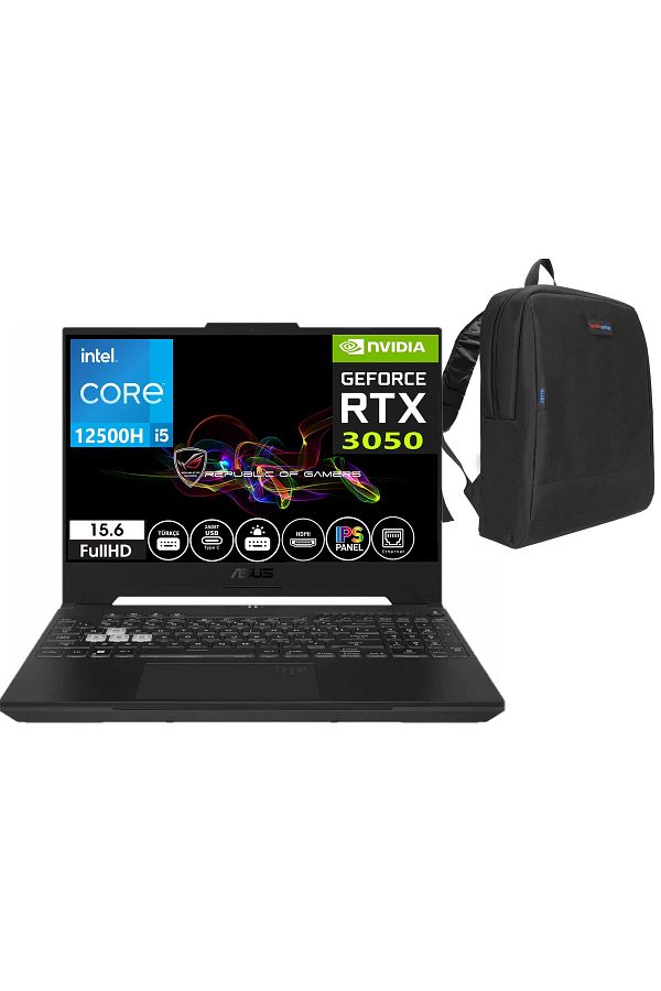 ASUS TUF15 HN157 I5 12500H 64GB 512GBSSD 4GB RTX3050 15.6" 144Hz IPS Fhd W11H HN15716+ZETTAÇNT