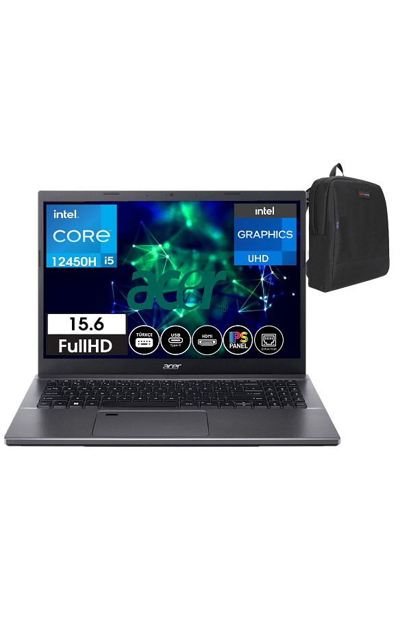 ACER Aspire 5 A515-57 I5 12450H 64GB Ram 512GB SSD 15,6 Inç IPS Fhd W11PRO NXKN3EY00325+ZETTAÇANTA - Görsel 2