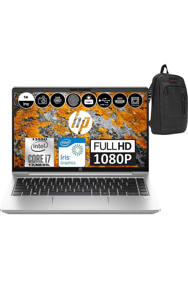 HP Probook 440 G10 I7 1355U 16GB 1tb SSD Intel® Iris® X? FDOS 14" Fhd 8A567EAF03 + Weblegelsin Çanta