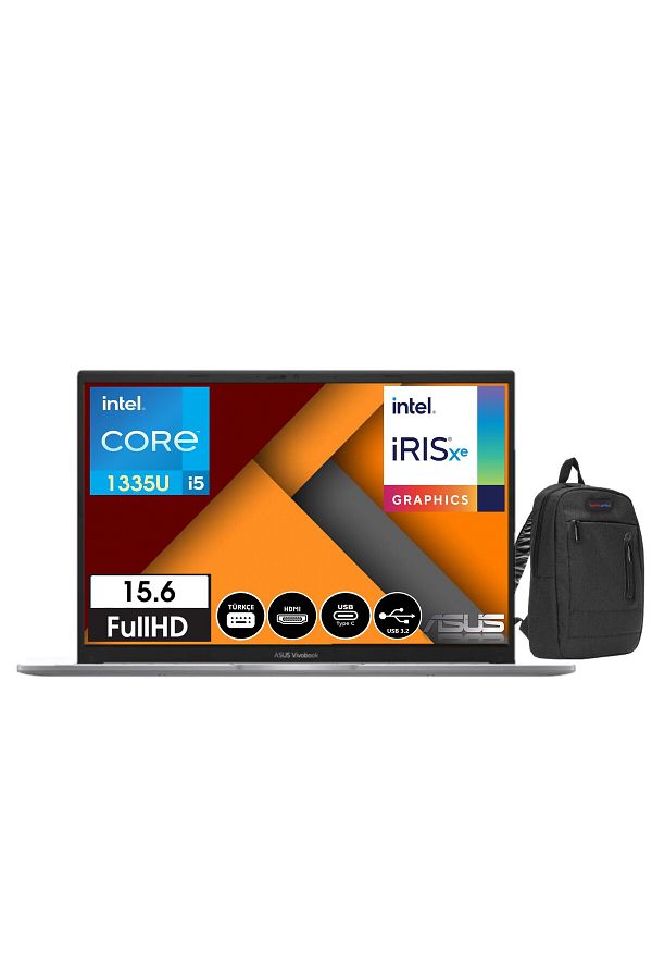 ASUS Vivobook X1504VA-NJ103 I5 1335U 16 GB 512GB SSD 15.6" Dos Fhd X1504VA-NJ10306+WEBLEGELSINÇANTA