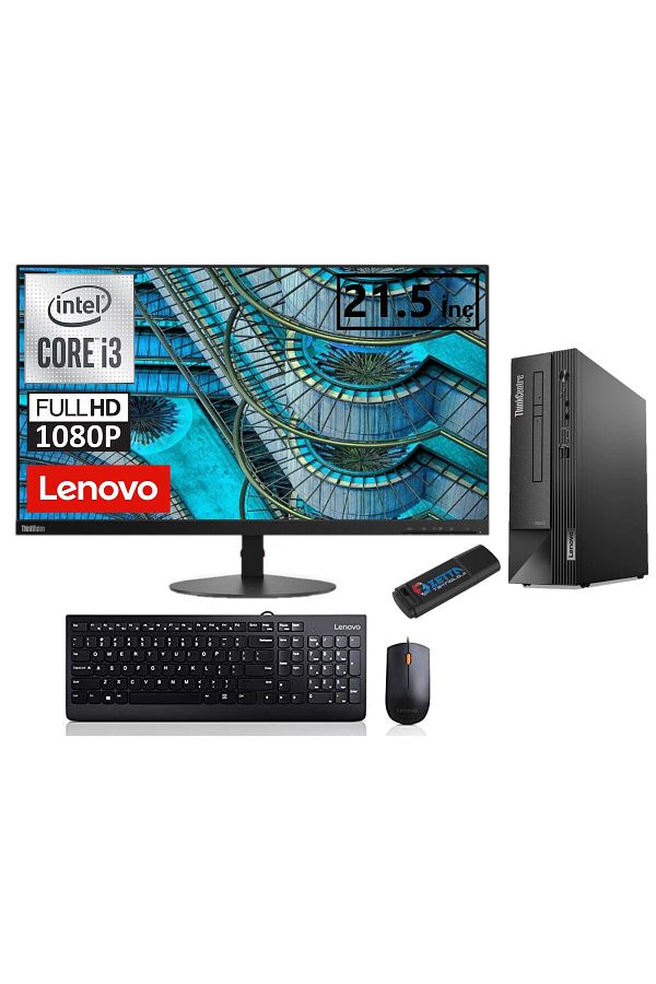 LENOVO Thınkcentre Neo 50S Sff I3 12100 16GB 2tb SSD Freedos 21.5 Fhd Slim SFFN11SX002VTX32+ZETTAUSBBELLEK