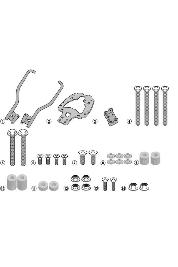 SR5125 BMW G310R (17-23) ARKA ÇANTA TAŞIYICI