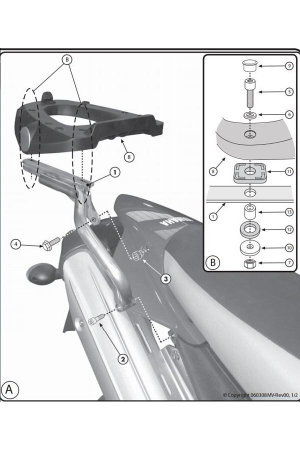 SR365M YAMAHA XT 660 R - XT 660 X (07-16) ARKA ÇANTA TAŞIYICI