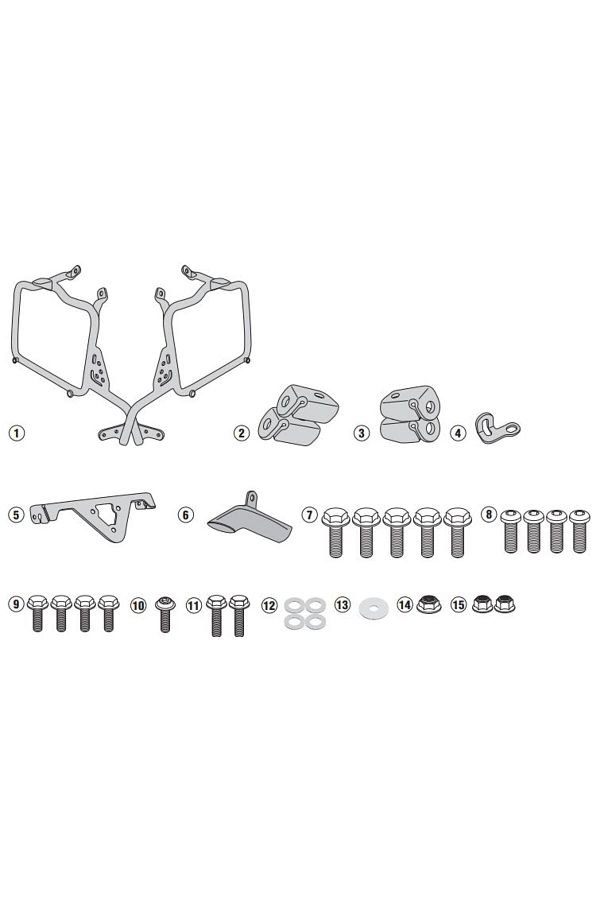PL7407 DUCATI SCRAMBLER 400 (16-21) - SCRAMBLER 800 (15-22) YAN ÇANTA TAŞIYICI